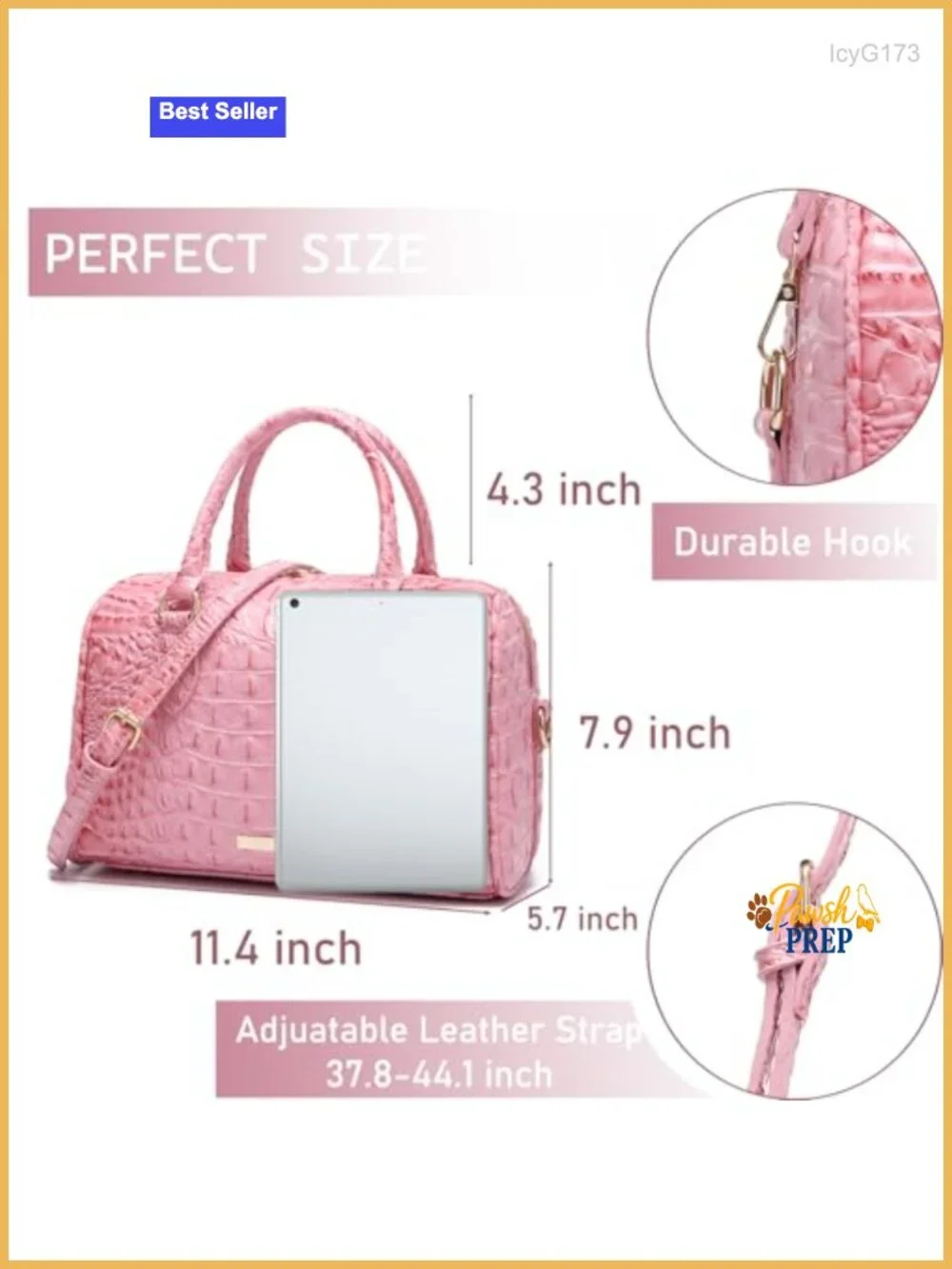 Vegan Leather Crocodile Tote Satchel Women Top Handle Shoulder Bag